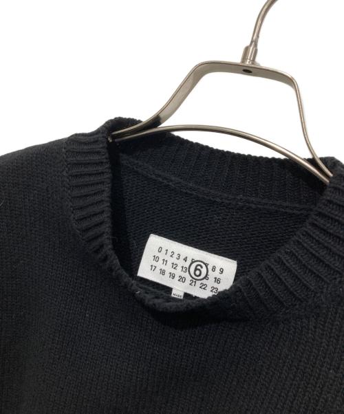 MM6 Maison Margiela（エムエムシックスメゾンマルジェラ）MM6 Maison Margiela (エムエムシックスメゾンマルジェラ) テープラベルニット ブラック サイズ:Sの古着・服飾アイテム
