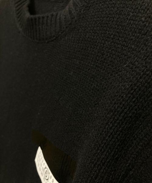 MM6 Maison Margiela（エムエムシックスメゾンマルジェラ）MM6 Maison Margiela (エムエムシックスメゾンマルジェラ) テープラベルニット ブラック サイズ:Sの古着・服飾アイテム
