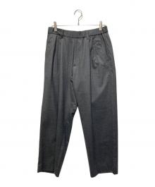 GALERIE VIE（ギャルリーヴィー）の古着「ライトフラノストレッチ タックイージーパンツ」｜グレー