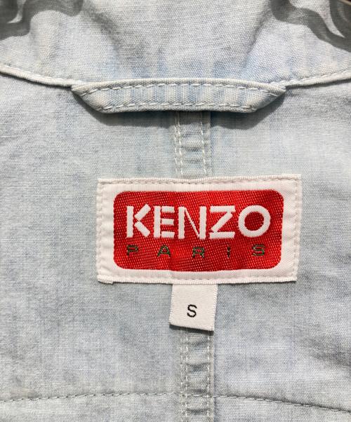 KENZO（ケンゾー）KENZO (ケンゾー) バックロゴパッチ デニム ワークジャケット ブルー サイズ:Sの古着・服飾アイテム