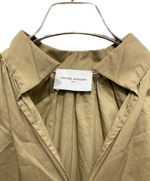UNITED ARROWS TOKYO（ユナイテッドアローズトウキョウ）UNITED ARROWS TOKYO (ユナイテッドアローズトウキョウ) ノースリーブワンピース ベージュ サイズ:Freeの古着・服飾アイテム