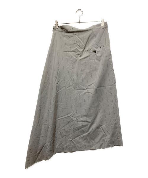 Ujoh（ウジョー）UJOH (ウジョー) ワンショルダーストライプロングスカート グレー サイズ:2の古着・服飾アイテム