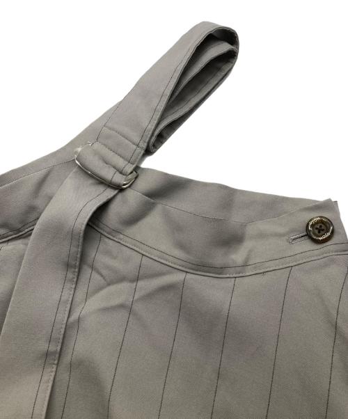 Ujoh（ウジョー）UJOH (ウジョー) ワンショルダーストライプロングスカート グレー サイズ:2の古着・服飾アイテム