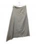 UJOH (ウジョー) ワンショルダーストライプロングスカート グレー サイズ:2：6000円