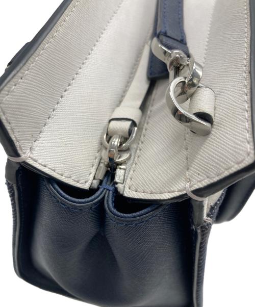 Kate Spade（ケイトスペード）Kate Spade (ケイトスペード) デニムスモールサッチェル2WAYバッグ ネイビーの古着・服飾アイテム