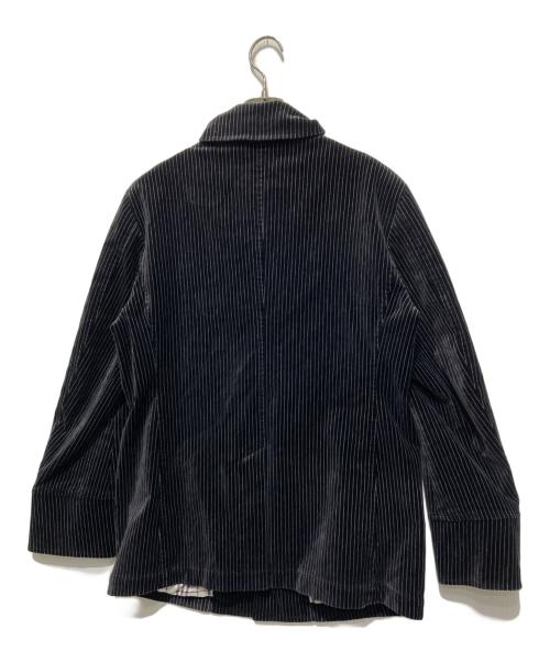BURBERRY BLACK LABEL（バーバリーブラックレーベル）BURBERRY BLACK LABEL (バーバリーブラックレーベル) ストライプジャケット ブラック サイズ:Lの古着・服飾アイテム