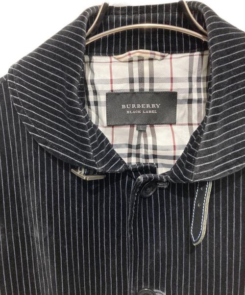 BURBERRY BLACK LABEL（バーバリーブラックレーベル）BURBERRY BLACK LABEL (バーバリーブラックレーベル) ストライプジャケット ブラック サイズ:Lの古着・服飾アイテム