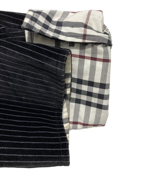 BURBERRY BLACK LABEL（バーバリーブラックレーベル）BURBERRY BLACK LABEL (バーバリーブラックレーベル) ストライプジャケット ブラック サイズ:Lの古着・服飾アイテム