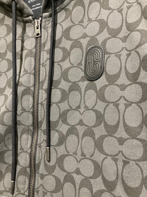 COACH（コーチ）COACH (コーチ) シグネチャージップアップパーカー ブラック サイズ:Sの古着・服飾アイテム