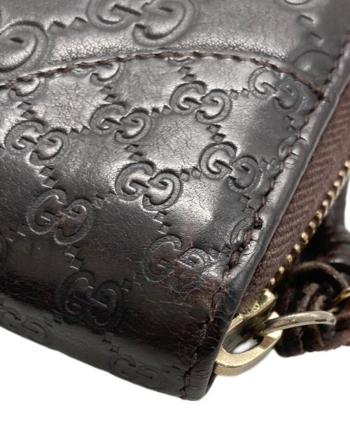 GUCCI（グッチ）GUCCI (グッチ) GG柄 ラウンドファスナー 長財布 ブラウンの古着・服飾アイテム