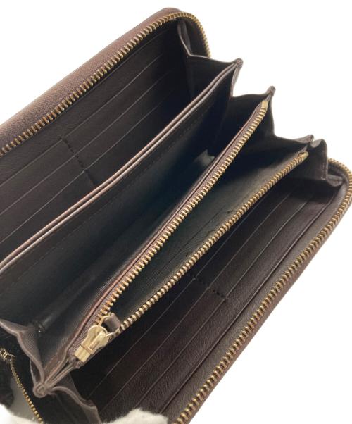 GUCCI（グッチ）GUCCI (グッチ) GG柄 ラウンドファスナー 長財布 ブラウンの古着・服飾アイテム