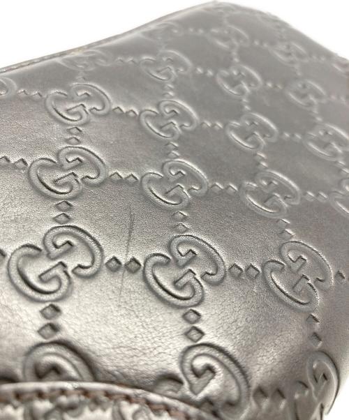 GUCCI（グッチ）GUCCI (グッチ) GG柄 ラウンドファスナー 長財布 ブラウンの古着・服飾アイテム