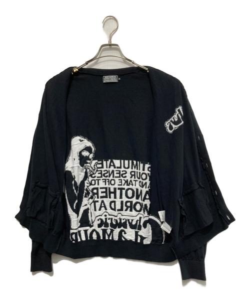 Hysteric Glamour（ヒステリックグラマー）Hysteric Glamour (ヒステリックグラマー) 25SS SMOKING GIRLジャカード カーディガン ブラック サイズ:XLの古着・服飾アイテム