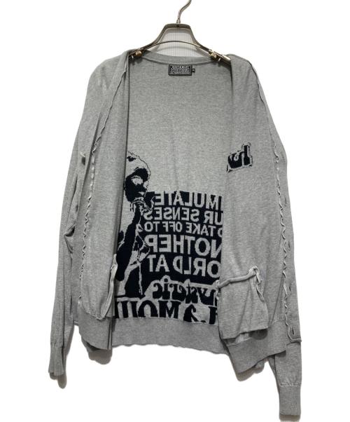 Hysteric Glamour（ヒステリックグラマー）Hysteric Glamour (ヒステリックグラマー) 25SS SMOKING GIRLジャカード カーディガン グレー サイズ:XLの古着・服飾アイテム