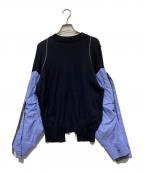 IRENEアイレネ）の古着「Roll UP Sleeve Knit」｜ネイビー