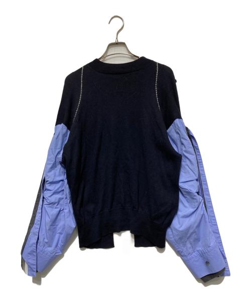 IRENE（アイレネ）IRENE (アイレネ) Roll UP Sleeve Knit ネイビー サイズ:36の古着・服飾アイテム