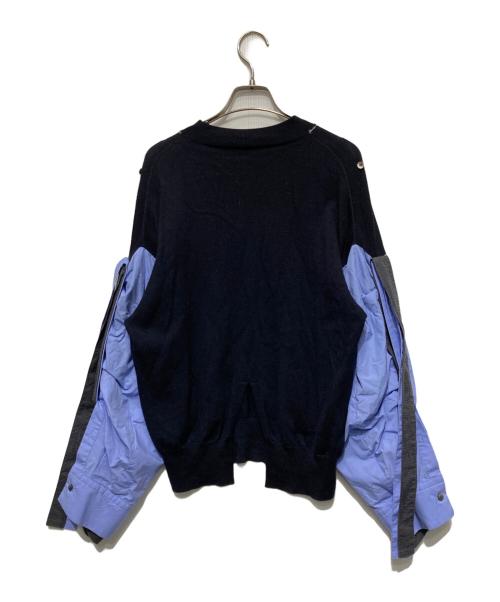 IRENE（アイレネ）IRENE (アイレネ) Roll UP Sleeve Knit ネイビー サイズ:36の古着・服飾アイテム