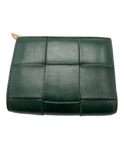 BOTTEGA VENETA（ボッテガベネタ）BOTTEGA VENETA (ボッテガベネタ) スモールカセット 2つ折り財布 グリーンの古着・服飾アイテム