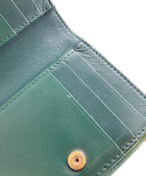 BOTTEGA VENETA（ボッテガベネタ）BOTTEGA VENETA (ボッテガベネタ) スモールカセット 2つ折り財布 グリーンの古着・服飾アイテム
