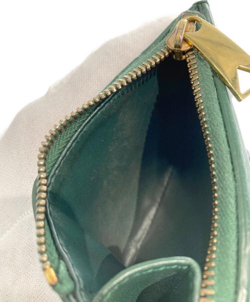 BOTTEGA VENETA（ボッテガベネタ）BOTTEGA VENETA (ボッテガベネタ) スモールカセット 2つ折り財布 グリーンの古着・服飾アイテム