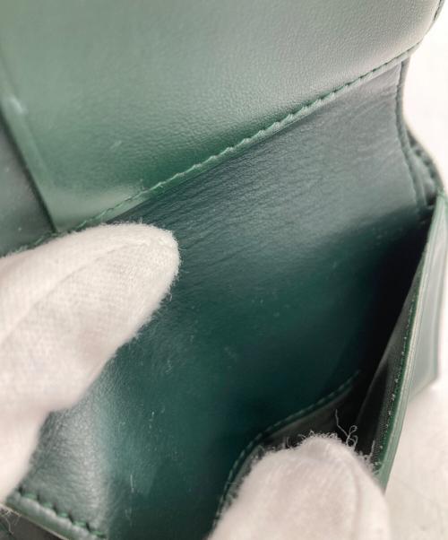 BOTTEGA VENETA（ボッテガベネタ）BOTTEGA VENETA (ボッテガベネタ) スモールカセット 2つ折り財布 グリーンの古着・服飾アイテム