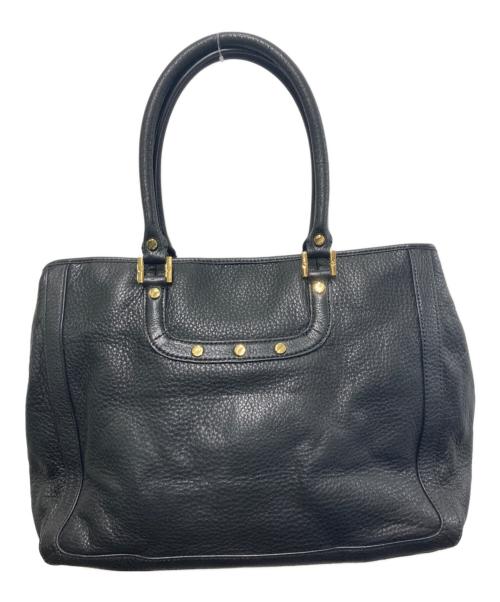 TORY BURCH（トリーバーチ）TORY BURCH (トリーバーチ) レザートートバッグ ブラックの古着・服飾アイテム