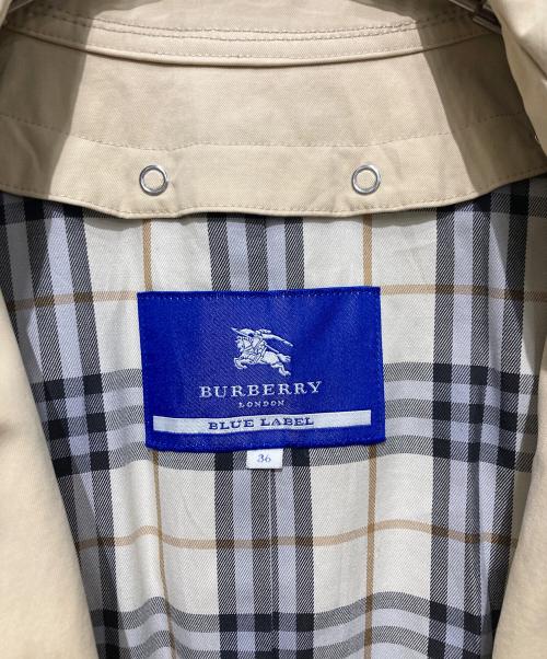 BURBERRY BLUE LABEL（バーバリー ブルー レーベル）BURBERRY BLUE LABEL (バーバリー ブルー レーベル) 裏地チェック　トレンチコート ベージュ サイズ:36の古着・服飾アイテム