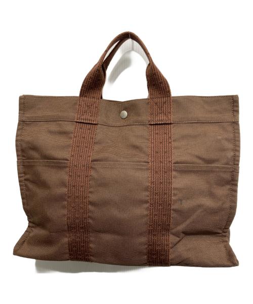 HERMES（エルメス）HERMES (エルメス) エールラインMMトートバッグ ブラウンの古着・服飾アイテム