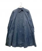 Yves Saint Laurentイヴサンローラン）の古着「ステンカラーコート」｜ネイビー