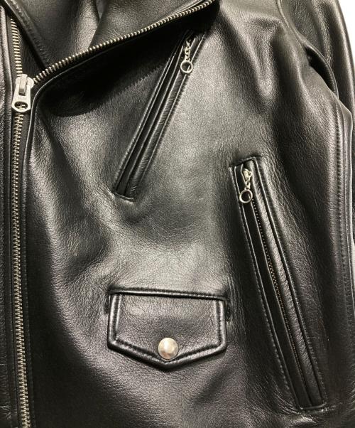JAM HOME MADE（ジャムホームメイド）JAM HOME MADE (ジャムホームメイド) レザーライダースジャケット ブラック サイズ:Lの古着・服飾アイテム