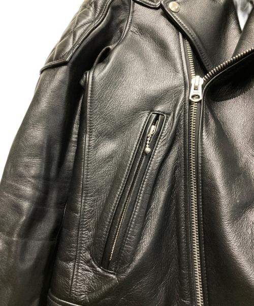 JAM HOME MADE（ジャムホームメイド）JAM HOME MADE (ジャムホームメイド) レザーライダースジャケット ブラック サイズ:Lの古着・服飾アイテム