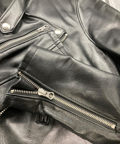 JAM HOME MADE（ジャムホームメイド）JAM HOME MADE (ジャムホームメイド) レザーライダースジャケット ブラック サイズ:Lの古着・服飾アイテム