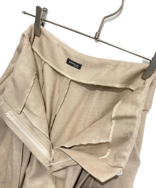 kiton（キートン）Kiton (キートン) タックワイドパンツ ベージュ サイズ:38の古着・服飾アイテム