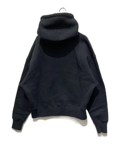 ami（アミ）ami (アミ) ロゴ刺繍パーカー ブラック サイズ:Mの古着・服飾アイテム