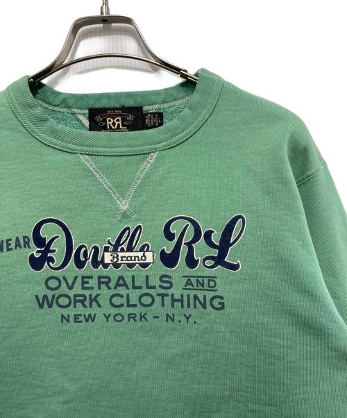 RRL（ダブルアールエル）RRL (ダブルアールエル) 23AWロゴスウェット 黄緑 サイズ:Sの古着・服飾アイテム