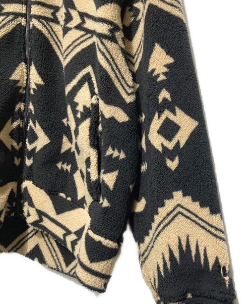 felkod（フィルコッド）felkod (フィルコッド) Ortega Pattern Fleece Parka ブラック サイズ:Lの古着・服飾アイテム