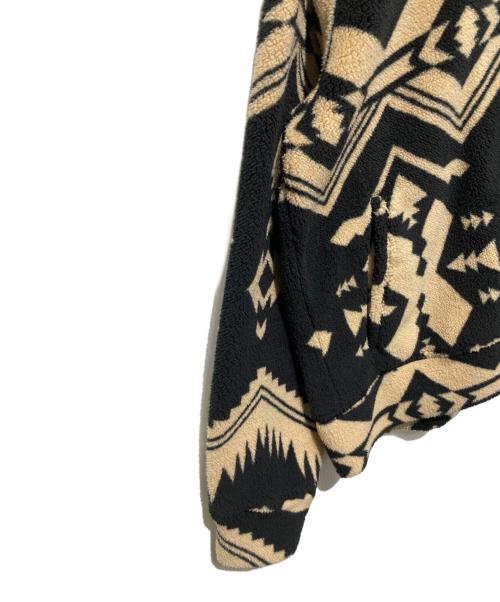 felkod（フィルコッド）felkod (フィルコッド) Ortega Pattern Fleece Parka ブラック サイズ:Lの古着・服飾アイテム