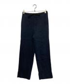 DRAWERドゥロワー）の古着「ドローストリングストレートパンツ」｜ブラック