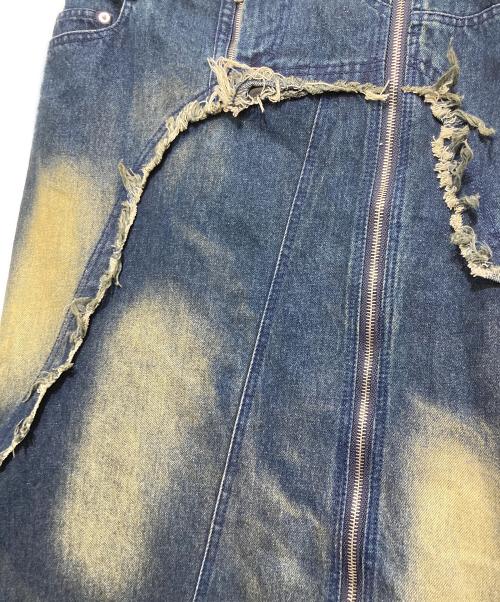 VIVAMUS（ヴィヴァムス）VIVAMUS (ヴィヴァムス) ASYMMETRY DAMAGE MAXI SKIRT インディゴ サイズ:Sの古着・服飾アイテム