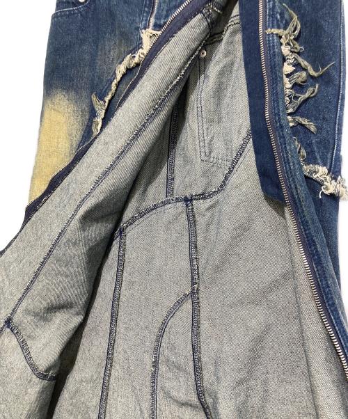 VIVAMUS（ヴィヴァムス）VIVAMUS (ヴィヴァムス) ASYMMETRY DAMAGE MAXI SKIRT インディゴ サイズ:Sの古着・服飾アイテム