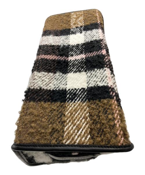 GIANNI CHIARINI（ジャンニ キアリーニ）GIANNI CHIARINI (ジャンニ キアリーニ) チェックトートバッグ ホワイト×ブラックの古着・服飾アイテム