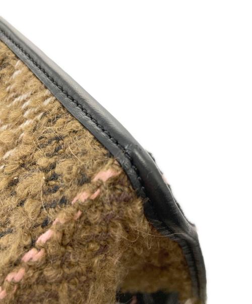 GIANNI CHIARINI（ジャンニ キアリーニ）GIANNI CHIARINI (ジャンニ キアリーニ) チェックトートバッグ ホワイト×ブラックの古着・服飾アイテム