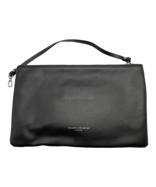 GIANNI CHIARINI（ジャンニ キアリーニ）GIANNI CHIARINI (ジャンニ キアリーニ) チェックトートバッグ ホワイト×ブラックの古着・服飾アイテム