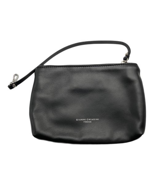 GIANNI CHIARINI（ジャンニ キアリーニ）GIANNI CHIARINI (ジャンニ キアリーニ) チェックトートバッグ ホワイト×ブラックの古着・服飾アイテム