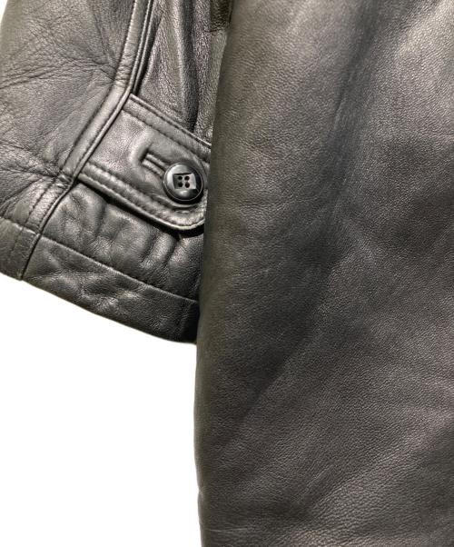 GIANNI VALENTINO（ジャンニバレンチノ）GIANNI VALENTINO (ジャンニバレンチノ) レザーコート ブラック サイズ:Mの古着・服飾アイテム