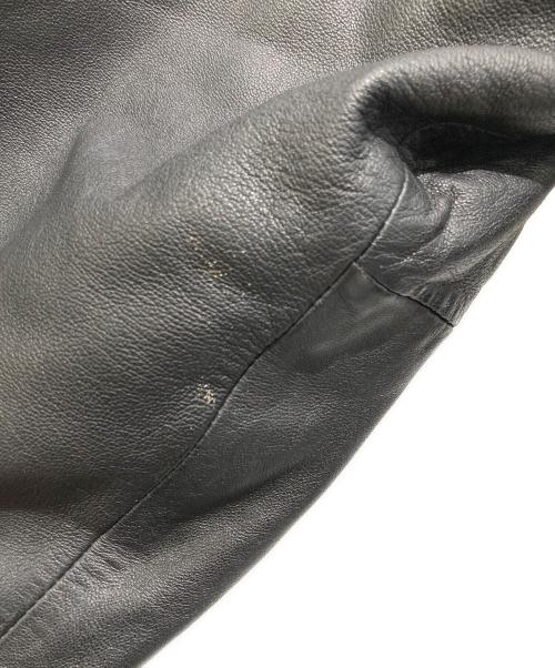 GIANNI VALENTINO（ジャンニバレンチノ）GIANNI VALENTINO (ジャンニバレンチノ) レザーコート ブラック サイズ:Mの古着・服飾アイテム