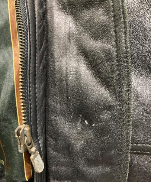 GIANNI VALENTINO（ジャンニバレンチノ）GIANNI VALENTINO (ジャンニバレンチノ) レザーコート ブラック サイズ:Mの古着・服飾アイテム