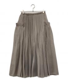 UNITED ARROWS TOKYO（ユナイテッドアローズトウキョウ）の古着「オーガンジー ポケット フレアスカート」｜ベージュ