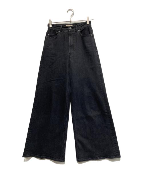 YANUK（ヤヌーク）YANUK (ヤヌーク) カーブテーパード LAURA デニムパンツ ブラック サイズ:25の古着・服飾アイテム