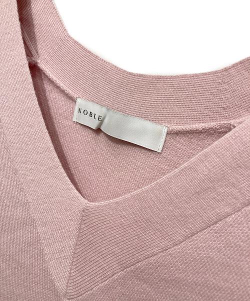 Noble（ノーブル）Noble (ノーブル) ファインメリノウールVネックニット ピンク サイズ:Freeの古着・服飾アイテム